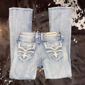 Rock revivals light wash women’s jeans